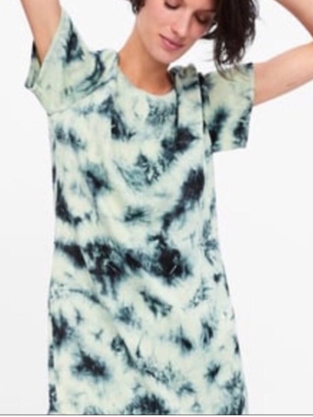 Zara The Batik Top Tie Dye Shirt Mini Dress Size S